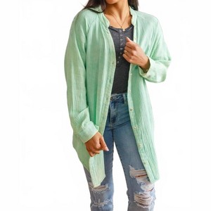Women's Corey Button Up Top - White Birch - 1 of 4