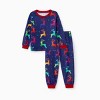 PATPAT Matching Family Pajamas Xmas Colorful Elk Print Christmas PJs Tee and Bottom Loungewear Sleepwear for Men M Blue - 3 of 4