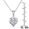 Guili Sterling Silver Rose Plated Green CZ Heart-shape Necklace in White, Green, Red, or Blue, Sweet & Romantic for a Fresh, Vibrant Look. - 3 of 3