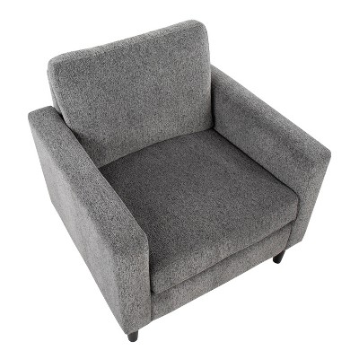 Wendy Dark Gray Plush Padded Contemporary Accent Chair