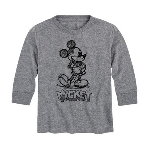 Boys' - Disney - Mickey Sketch Long Sleeve Graphic T-Shirt - 1 of 4
