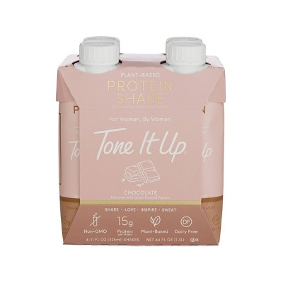 Tone It Up Plant-Based Protein Shake - Chocolate - 11 fl oz/4pk