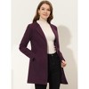INSPIRE CHIC Women's Mid-thigh Collarless Single Breasted Outwear Winter Overcoat - 2 of 4
