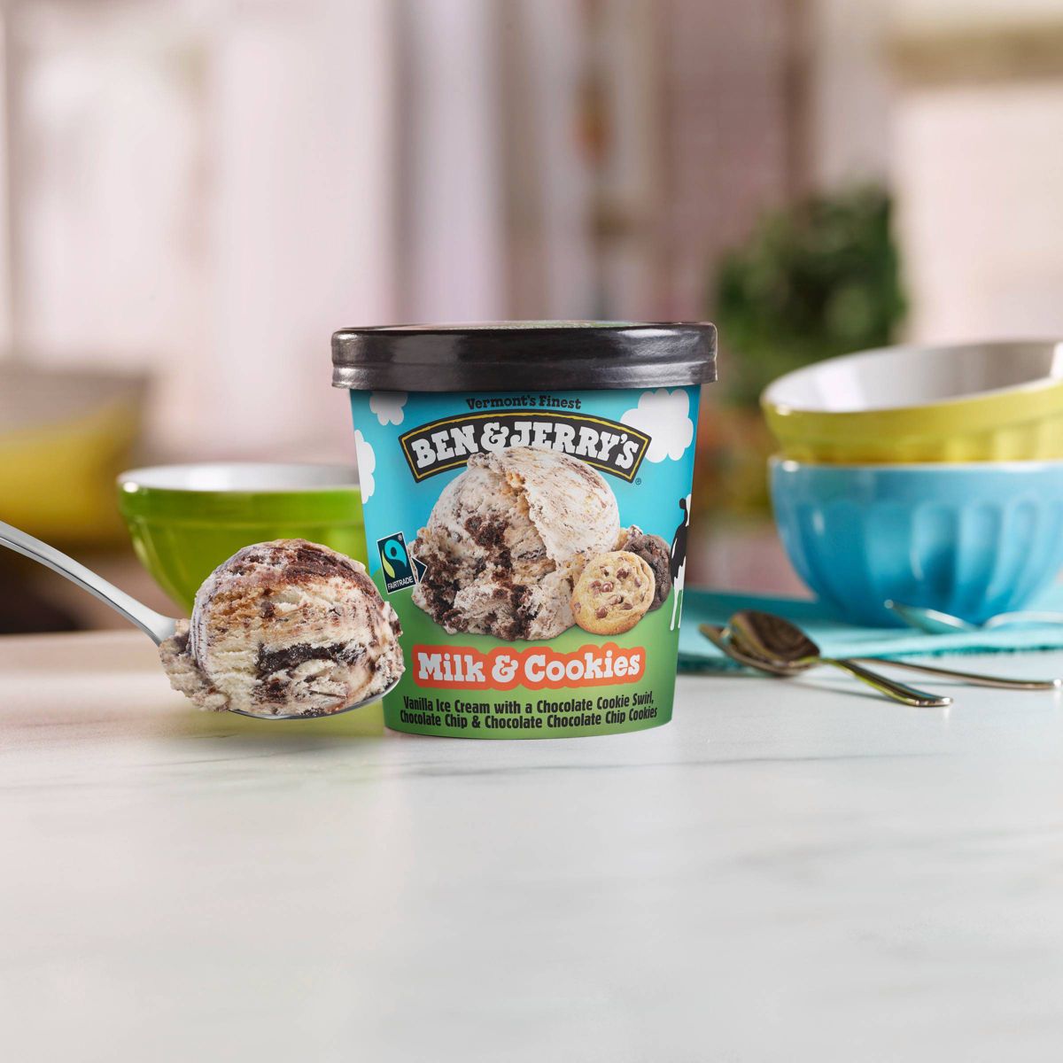 Ben & Jerry's Milk and Cookies Vanilla Ice Cream - 16 fl oz: Fair Trade Certified - thumbnail 6