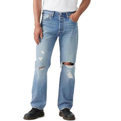 Levis Mens 501 Original Fit Jeans Lookin Good Medium Wash