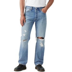 Levis Mens 501 Original Fit Jeans Lookin Good Medium Wash - 1 of 2