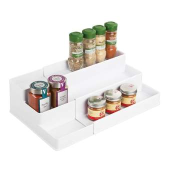 mDesign Expandable Kitchen Cabinet, Pantry Organizer/Spice Rack