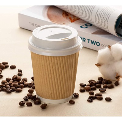 Commercial Coffee Cups Disposable Hot Paper Sleeves Stirring Straws 16 Oz 100pck for sale online 