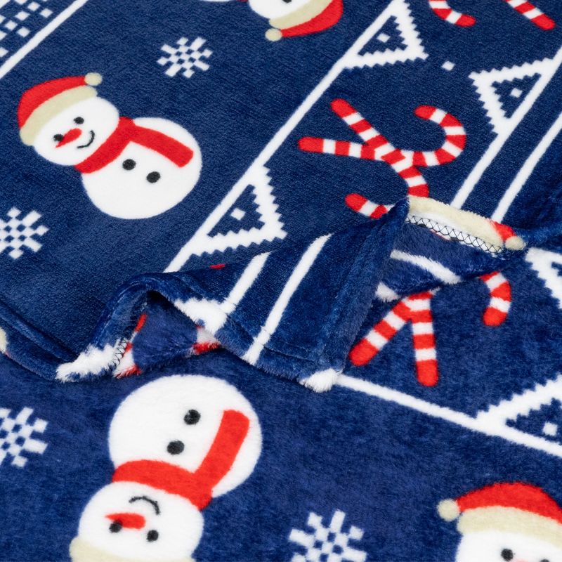 PAVILIA Premium Fleece Throw Blanket for Sofa Couch, Soft Flannel Plaid Stripe Decorative Print Blanket, 4 of 10