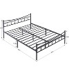 VECELO Twin/Full/Queen Size Bed Frame with Headboard, Platform Bed with Large Under Bed Storage, Heavy Duty Slats, Metal Black - 3 of 4