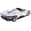 Ferrari Daytona SP3 White Metallic with Silver Stripes "Signature Series" 1/18 Diecast Model Car by Bburago - 4 of 4