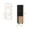 Vynxaria Hamden 10-Bottle 1-Shelf Bar Cabinet Black Wengue and Pine - 4 of 4