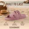 CUSHIONAIRE Orbit Waterproof EVA Womens Sandals -Comfortable Summer Slip On Slides for Women with Adjustable Buckle Strap - 2 of 4