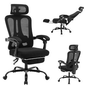 Mesh Ergonomic Office Chair, Home Office Computer Desk Chair with Adjustable Headrest and Backrest, Comfortable Lumbar Support with Wheels 360 Swivel - 1 of 4