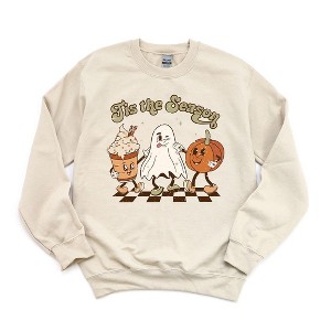 Simply Sage Market Women's Graphic Sweatshirt Checkered Fall Tis The Season - 1 of 2