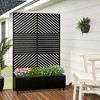 Lirago Iron Arch Mobile Planter Box (1-Piece)-Raised Garden Bed Elevated Planter with Trellis Privacy Screen 38 Gallon Capacity - 2 of 4