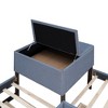 PAGED Twin Size Upholstered Daybed Modern Simple Wooden Bed Frame with 2 Storage Drawers and Backrest for Living Room - 4 of 4
