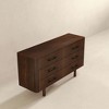 Logan Mid Century Modern Walnut Dresser with 6 Drawers for Ample Storage in Solid Wood 33.1"H x 55.9"W x 17.7"D - 4 of 4