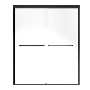 ONWITH 46 in. - 48 in. W x 72 in. H Sliding Framed Shower Door in Matte Black with Clear Glass - 1 of 4
