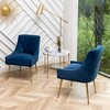 SEYNAR Modern Dining Chairs Set of 2, Upholstered Accent Chair Tufted Back Armless Chair with Back Pull - 3 of 4