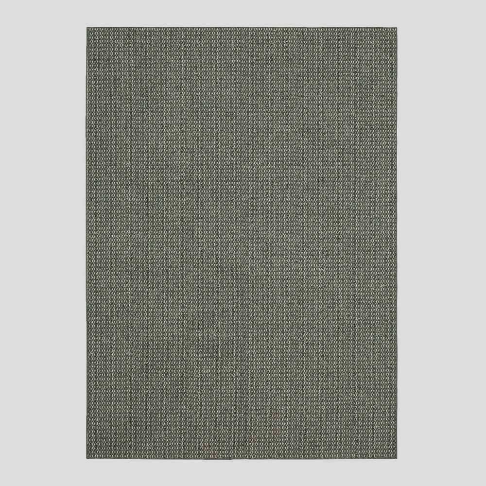 7'X10' Indoor/Outdoor Solid Tufted Area Rug Gray - Made By Design™