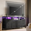 63.3 Inch Dresser for Bedroom, 10 Drawer Dresser TV Stand for 65 70 75 Inch TV, Fabric Chest of Drawers with LED Lights & Power Outlets - 2 of 4
