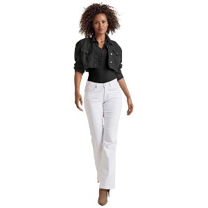 VENUS Womens Cropped Denim Jacket - 1 of 4