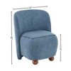 Grungis 25" Wide Modern Low Back Accent Chair,Armless Chair with Pine Wood Feet,Accent Chair for Bedroom,Reading Room,Office - 3 of 4