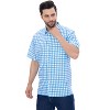 LA LEELA Mens Short Sleeve Button Down Plaid Men's Classic Casual Summer Vacation Camp Beach Collar Poplin Shirts Flannel Shirt for Men - 3 of 4