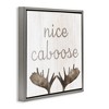 Stupell Industries Nice Caboose Bathroom Moose Antlers Floating Frame Canvas Art, Gray, 18" x 18" - 2 of 4