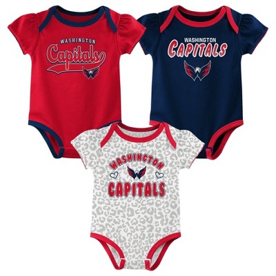 Nhl Washington Capitals Baby Girls' 3pk Bodysuit - 6-9m : Target