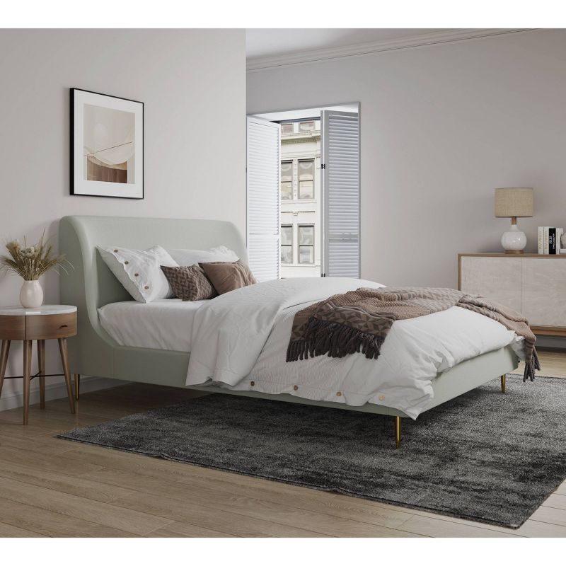 Full Heather Upholstered Bed - Manhattan Comfort, 3 of 9