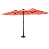 Kumasinova 15 FT Outdoor Umbrella with Crank,Double-Sided Rectangle Patio Umbrella,Market Umbrella for Garden,Pool&Beach - 2 of 4