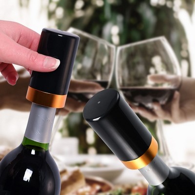Black and Gold Automatic Vacuum Wine Saver with LED Display