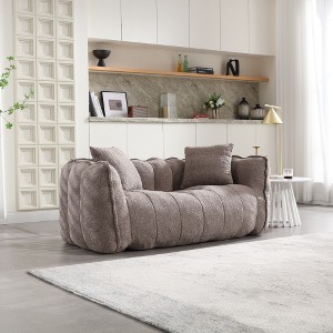 Vynxaria BROWN Soft beanbag chair comfortable square recliner sofa - 1 of 4