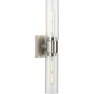 Clarion Polished Chrome 2-Light Cylinder Bath Vanity Light