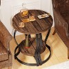 Tribesigns Half-Moon Accent Table, 2-Tier Semi Circle Sofa Side Table - 3 of 4