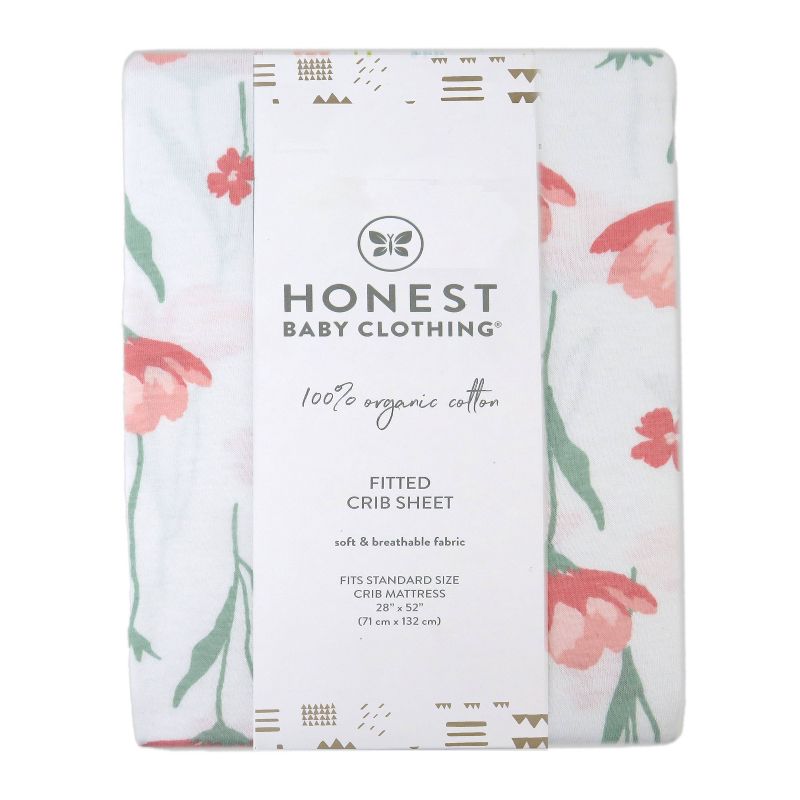 Honest Baby Organic Cotton Fitted Crib Sheet, 2 of 4