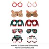 Big Dot of Happiness Christmas Pajamas Glasses and Masks - Paper Card Stock Holiday Plaid PJ Party Photo Booth Props Kit - 10 Count - 3 of 4