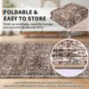 TROPOW 8x10 Washable Rug Vintage Non Slip Oriental Carpet Low Pile Foldable Throw Rugs - 4 of 4