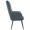 vidaXL Relaxing Chair Dark Gray Velvet - 4 of 4