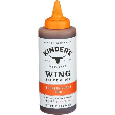 Kinders Wing Sauce Bourbon Peach Bbq - Case Of 6 - 15.5 Oz : Target