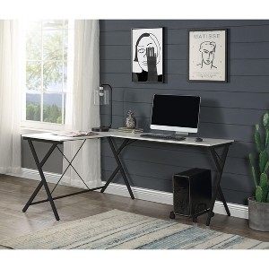 NicBex L Shaped Desk Home Office Desks Morden Executive Desk Office Home Desk with 1 Flexible Computer Holder for Study - 1 of 4