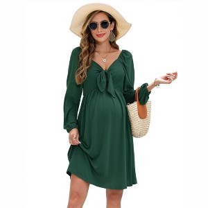 Maternity Dress Womens Spaghetti Strap Floral Maxi Dress - 1 of 1