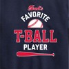 Boys' - Instant Message - Dad's Favorite T-Ball Player Graphic Long Sleeve Fleece Sweatshirt - 2 of 4