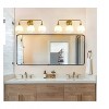 KAISITE 2 - Light Black and Gold Dimmable Bathroom Vanity Light with Globe Glass Shade - 4 of 4