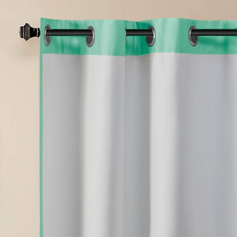 Elaine Chevron Printed Grommet Top Curtain Panel Pair, 5 of 11