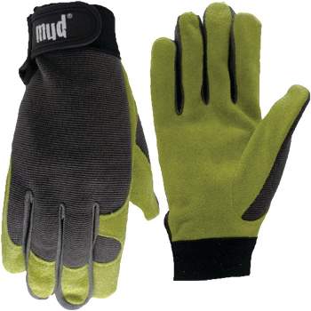 Mud Gloves  Women's Medium/Large Split Leather Grass High Dexterity Garden Glove