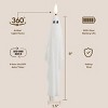 LumiPur 2pk Signature Natural Glow Halloween Flameless LED Wax Ghost Taper White - 3 of 3