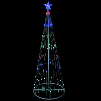 Northlight 9' Multi-Color LED Lighted Show Cone Christmas Tree Outdoor Decoration